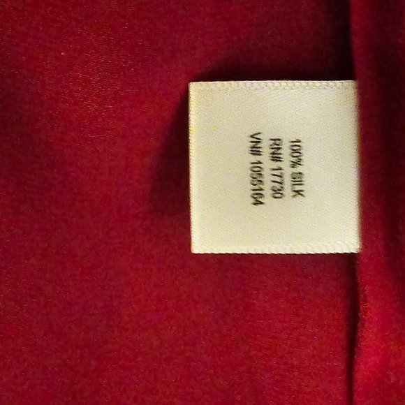 NWOT Target Womens Nightgown & Robe Set Long 100% Silk Red Paisley Small - Picture 13 of 16